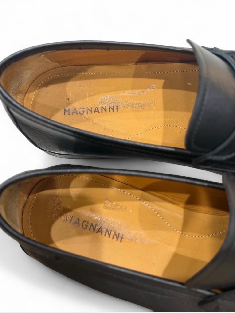 Magnanni Black Leather Slip-On Bit Loafers - Picture 6 of 7